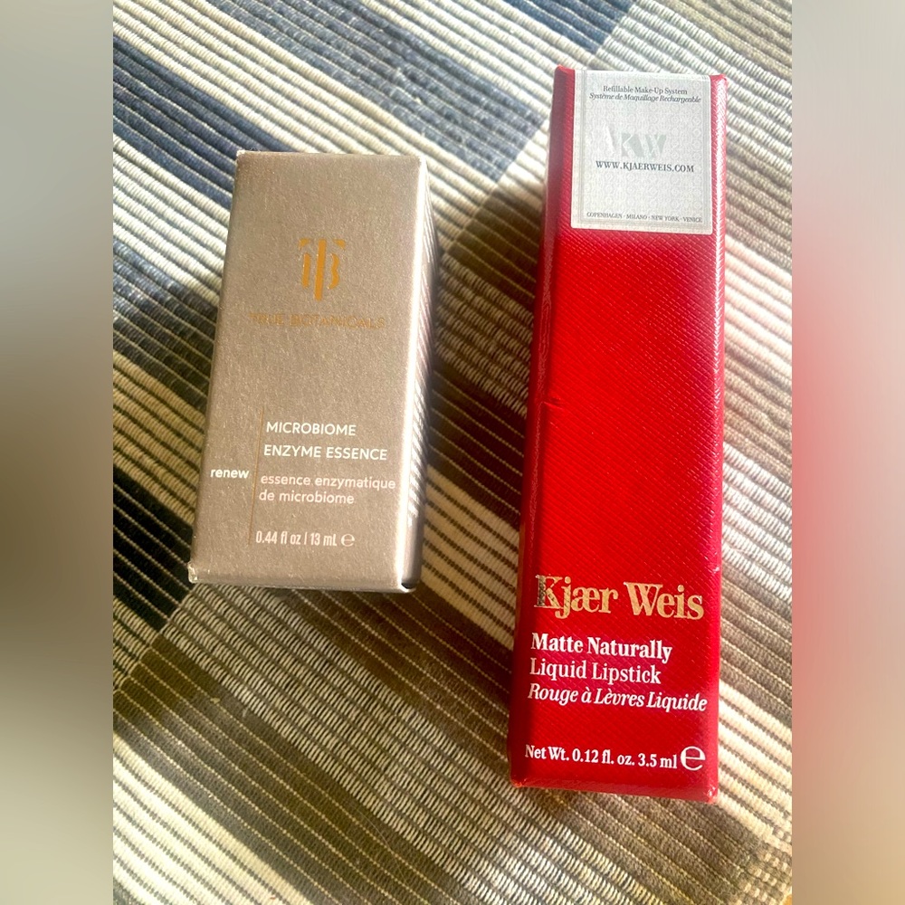 NWT True Botanicals Microbiome Enzyme Essence and Kjaer Weis Matte Lipstick